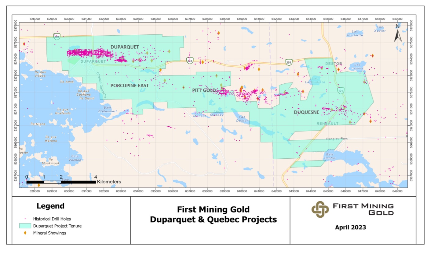 Figure 1: Plan Map of First Mining Properties
